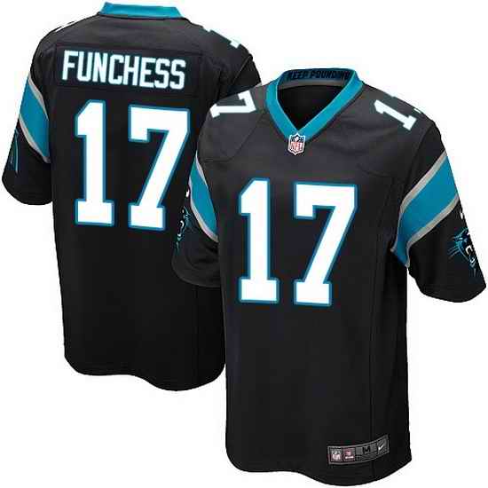 Nike Panthers #17 Devin Funchess Black Team Color Mens Stitched NFL Elite Jersey